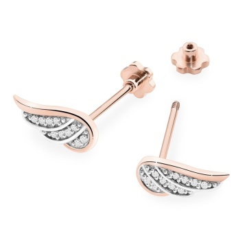 Cercei Aur 14K cu Diamante Naturale 0.10 ct Filet cu Protectie - Img 6