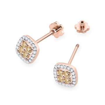 Cercei Aur 14K cu Diamante Naturale 0.20 ct Filet cu Protectie - Img 8