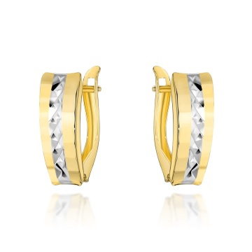 Cercei Aur 14k cu Model Ajurat - Img 2