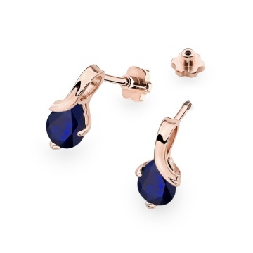 Cercei Aur 14K cu Safir 0.60 ct Filet cu Protectie - Img 5