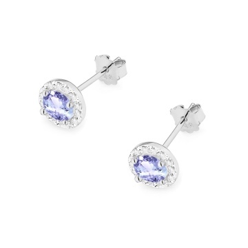 Cercei Aur 14K cu Tanzanit 0.50 ct si Diamante Naturale 0.24 ct - Img 8