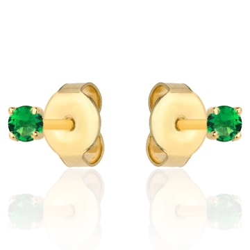Cercei Aur 14k cu Zirconii Verzi - Img 2