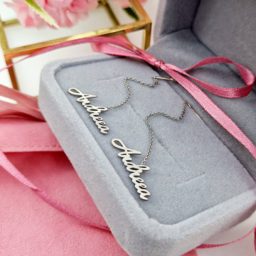 Cercei din Argint 925 personalizabili cu orice nume - Img 3