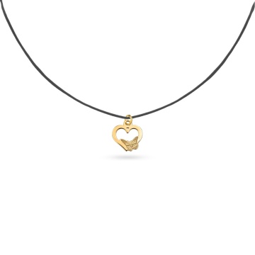 Choker Heart Collection Fluturaș din AUR 14K