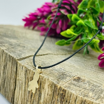 Choker snur si pandantiv din Aur 14k baietel sau fetita personalizabil - Img 5