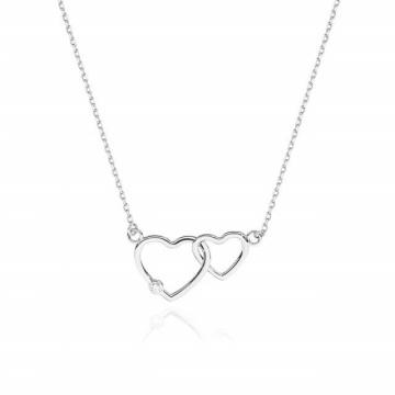 Colier Aur 14K cu Diamant Natural 0.01 ct - Img 3