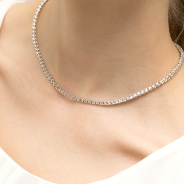 Colier Aur 14K cu Diamante Naturale 4.38 ct - Img 3