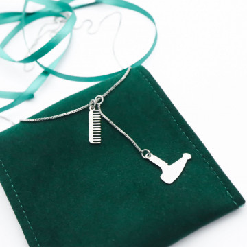 Colier BOX din argint personalizabil Hairstylist Exclusive - Img 3