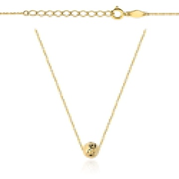 Colier cu Biluta din Cristal- Aur 14k - Img 3