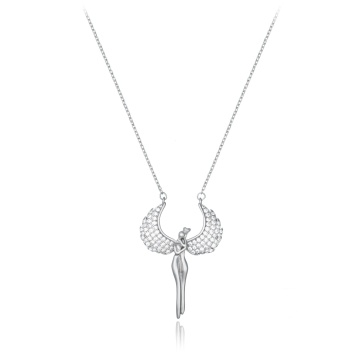 Colier Guardian Angel din argint 925 cu cristale