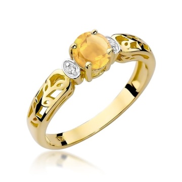 Inel Aur 14K cu Citrin 0.50 ct