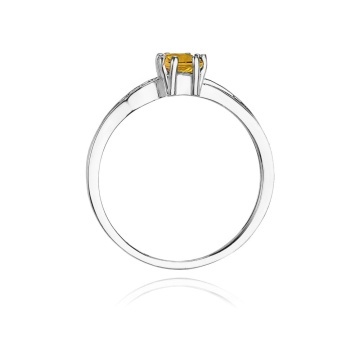 Inel Aur 14K cu Citrin 0.60 ct si Diamante Naturale 0.03 ct - Img 6