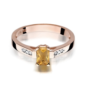 Inel Aur 14K cu Citrin 0.60 ct si Diamante Naturale 0.04 ct - Img 10
