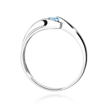 Inel Aur 14K cu Diamant Albastru de Laborator 0.15 ct - Img 11