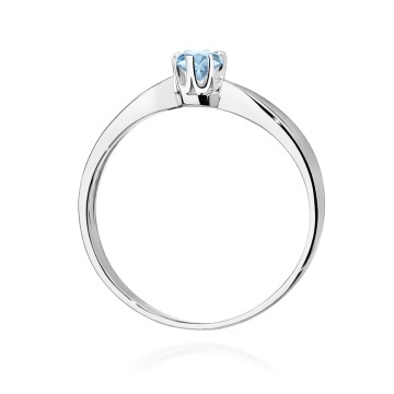 Inel Aur 14K cu Diamant Albastru de Laborator 0.30 ct - Img 11