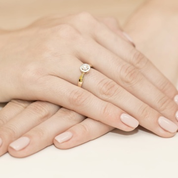 Inel Aur 14K cu Diamant de Laborator 0.30 ct - Img 4
