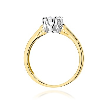 Inel Aur 14K cu Diamant de Laborator 0.30 ct - Img 3