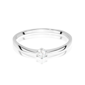 Inel Aur 14K cu Diamant Natural 0.10 ct - Img 10