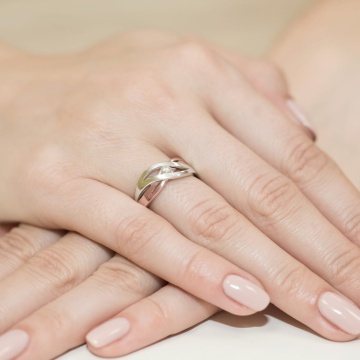 Inel Aur 14K cu Diamant Natural 0.10 ct - Img 11