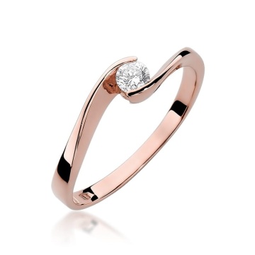 Inel Aur 14K cu Diamant Natural 0.13 ct - Img 8