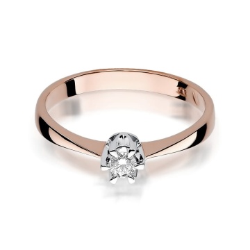 Inel Aur 14K cu Diamant Natural 0.20 ct - Img 6