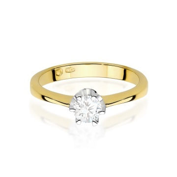 Inel Aur 14K cu Diamant Natural 0.25 ct - Img 2