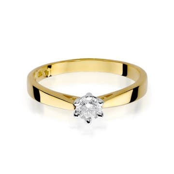 Inel Aur 14K cu Diamant Natural 0.25 ct - Img 2