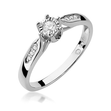 Inel Aur 14K cu Diamante de Laborator 0.13 ct - Img 9