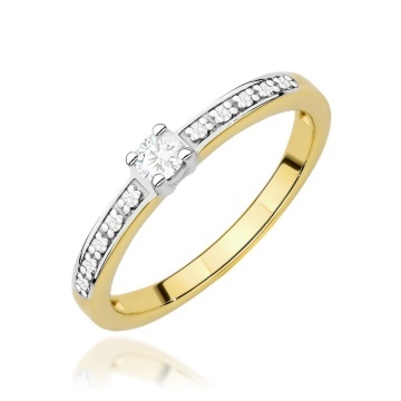 Inel Aur 14K cu Diamante de Laborator 0.13 ct