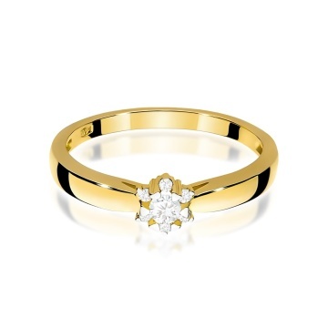 Inel Aur 14K cu Diamante de Laborator 0.15 ct - Img 2