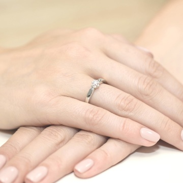 Inel Aur 14K cu Diamante de Laborator 0.15 ct - Img 12