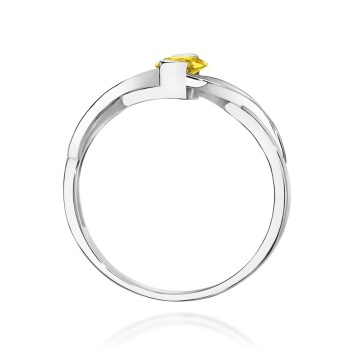 Inel Aur 14K cu Diamante Galbene de Laborator 0.55 ct - Img 11
