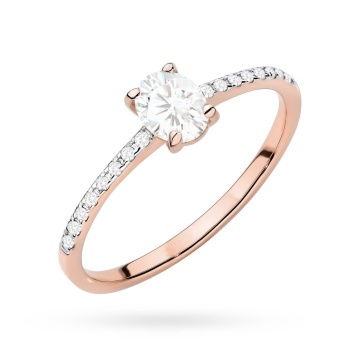 Inel Aur 14K cu Diamante Naturale 0.38 ct - Img 9