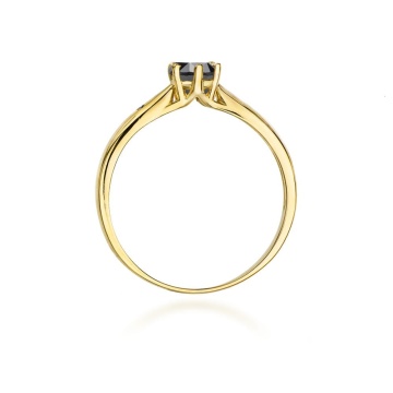 Inel Aur 14K cu Diamante Naturale Albe si Negre 0.51 ct - Img 3
