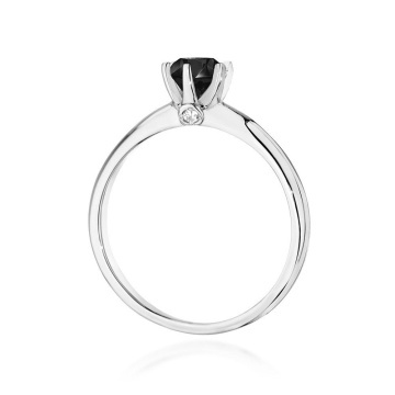Inel Aur 14K cu Diamante Naturale Albe si Negre 0.54 ct - Img 6