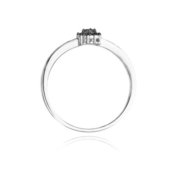 Inel Aur 14K cu Diamante Naturale Negre 0.09 ct - Img 7