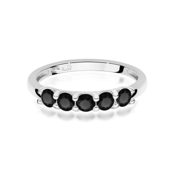Inel Aur 14K cu Diamante Naturale Negre 0.60 ct - Img 6