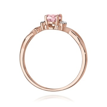Inel Aur 14K cu Diamante Roz de Laborator 0.55 ct - Img 7