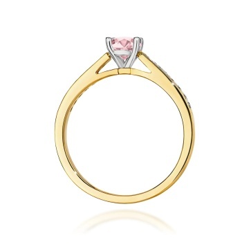 Inel Aur 14K cu Diamante Roz de Laborator 0.62 ct - Img 3