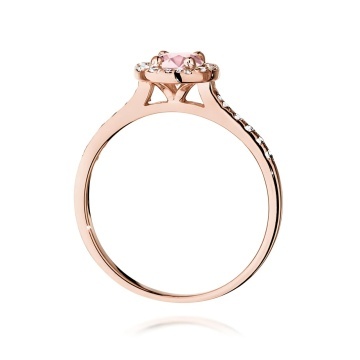 Inel Aur 14K cu Diamante Roz de Laborator 0.74 ct - Img 7