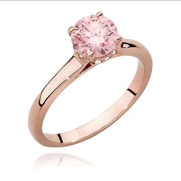 Inel Aur 14K cu Diamante Roz de Laborator 1.07 ct - Img 5