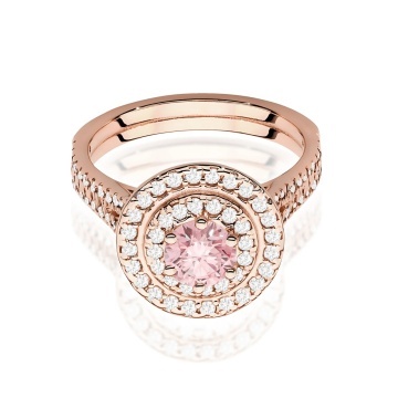 Inel Aur 14K cu Diamante Roz de Laborator 1.11 ct - Img 5