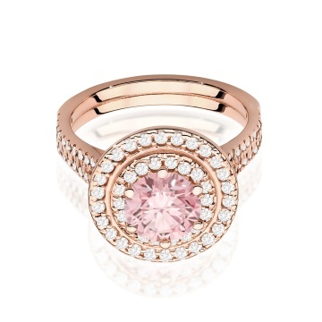 Inel Aur 14K cu Diamante Roz de Laborator 1.63 ct - Img 6