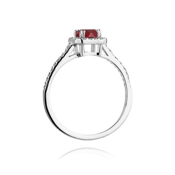 Inel Aur 14K cu Rubin 0.80 ct si Diamante Naturale 0.22 ct - Img 10