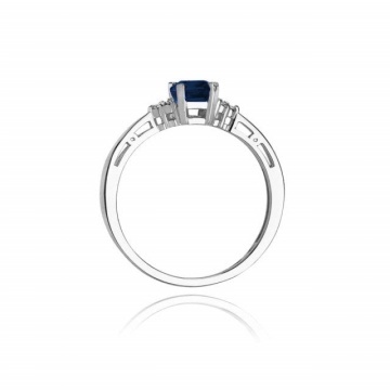 Inel Aur 14K cu Safir 0.60 ct si Diamante Naturale 0.03 ct - Img 7