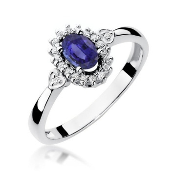 Inel Aur 14K cu Tanzanit 0.40 ct si Diamante Naturale 0.10 ct - Img 4