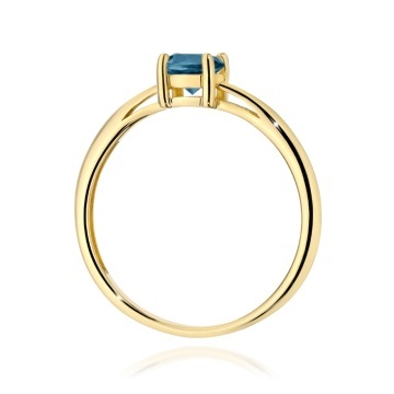 Inel Aur 14K cu Topaz London Blue 0.50 ct - Img 3