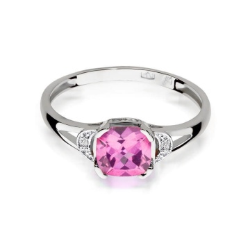 Inel Aur 14K cu Topaz Roz 1.10 ct si Diamante Naturale 0.01 ct - Img 9