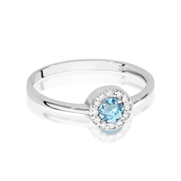Inel Aur 14K cu Topaz Swiss 0.25 ct si Diamante Naturale 0.10 ct - Img 10