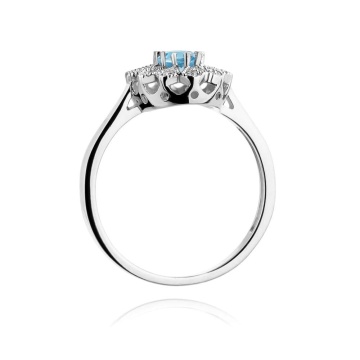 Inel Aur 14K cu Topaz Swiss 0.50 ct si Diamante Naturale 0.10 ct - Img 10